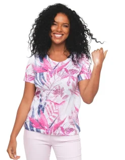 T-shirt rose strass