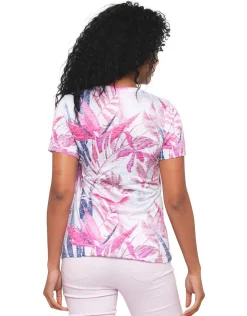 T-shirt rose strass
