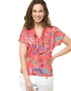 T-shirt rouge imprimé