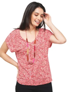T-shirt rouge imprimé