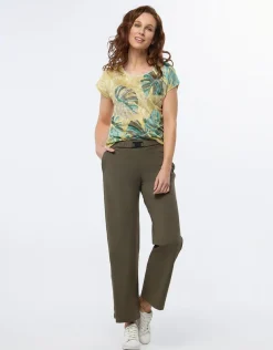 T-shirt vert anis motif