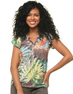 T-shirt vert en dévoré
