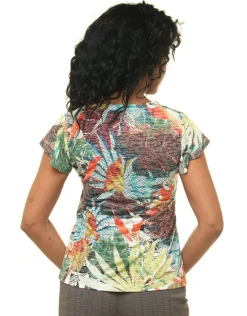 T-shirt vert en dévoré