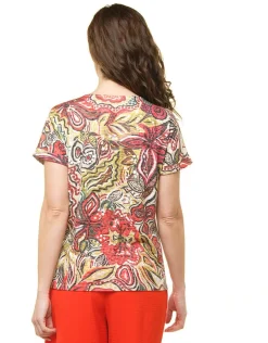 T-shirt vert imprimé