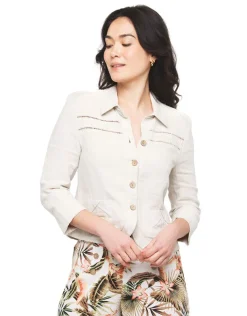 Veste 100% lin beige