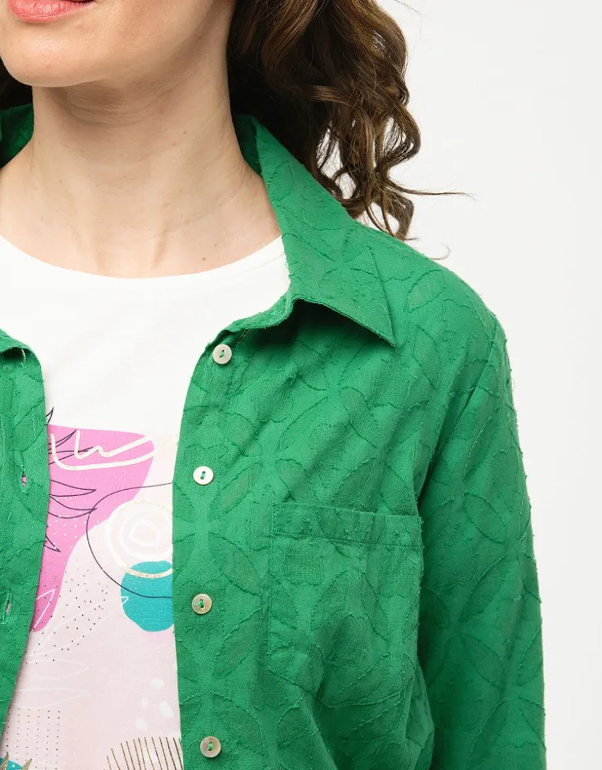 Veste chemise verte