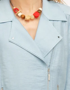 Veste chic bleu ciel
