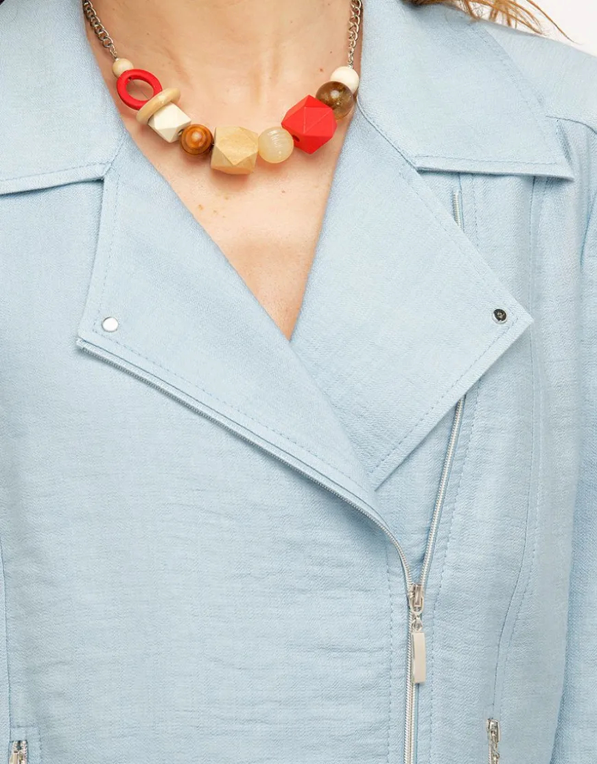 Veste chic bleu ciel