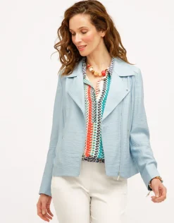 Veste chic bleu ciel