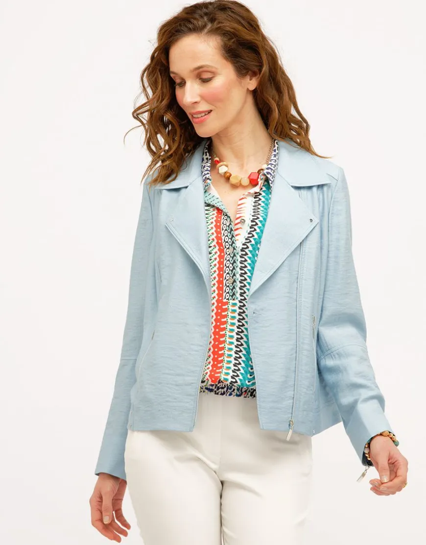 Veste chic bleu ciel