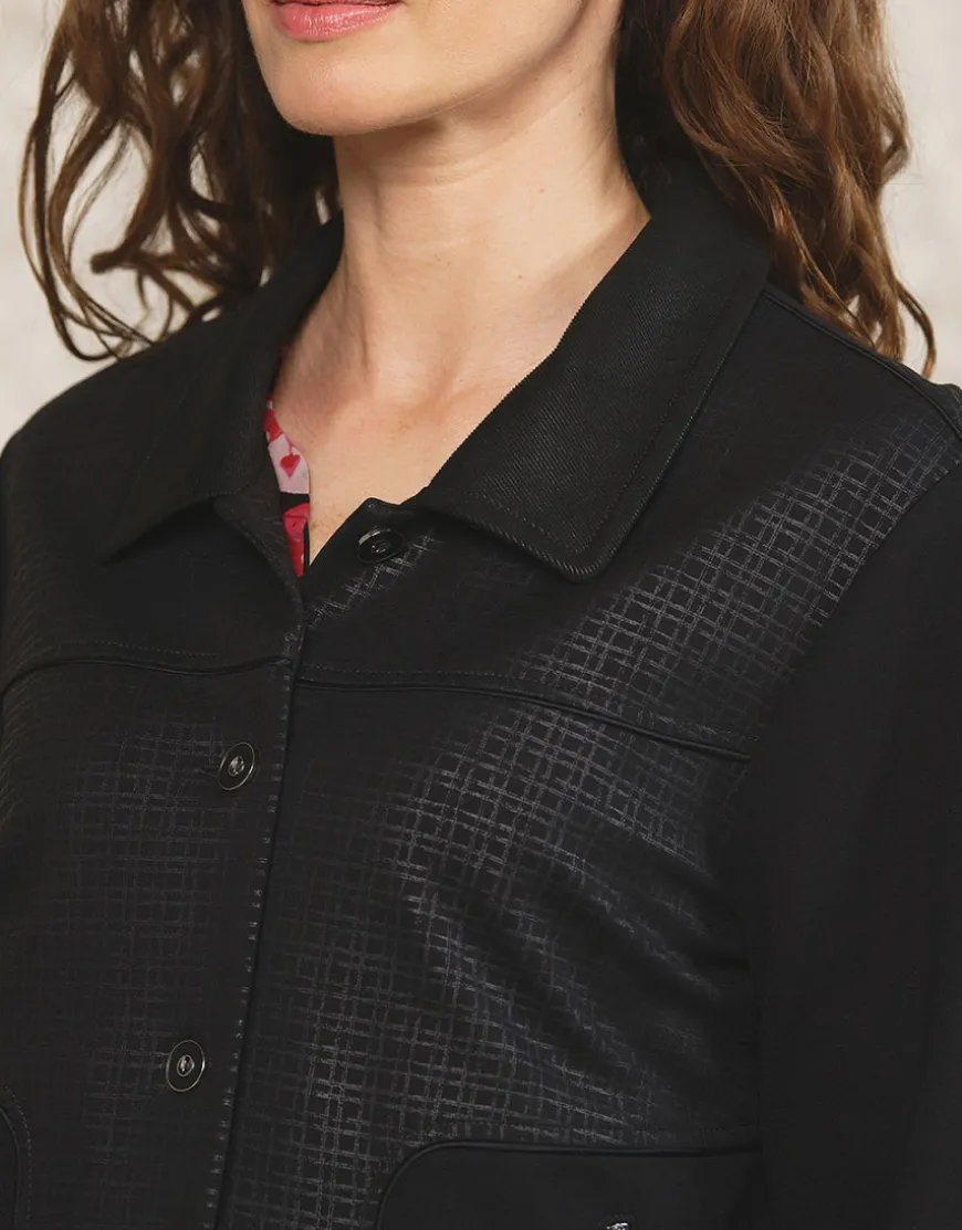Veste col chemisier noir