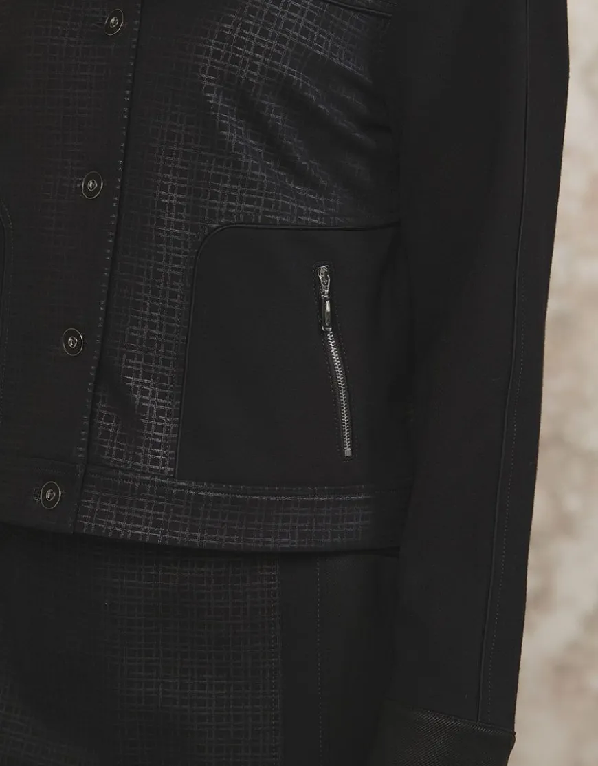 Veste col chemisier noir