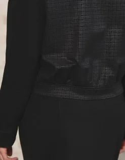 Veste col chemisier noir