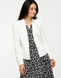 Veste col tailleur écru