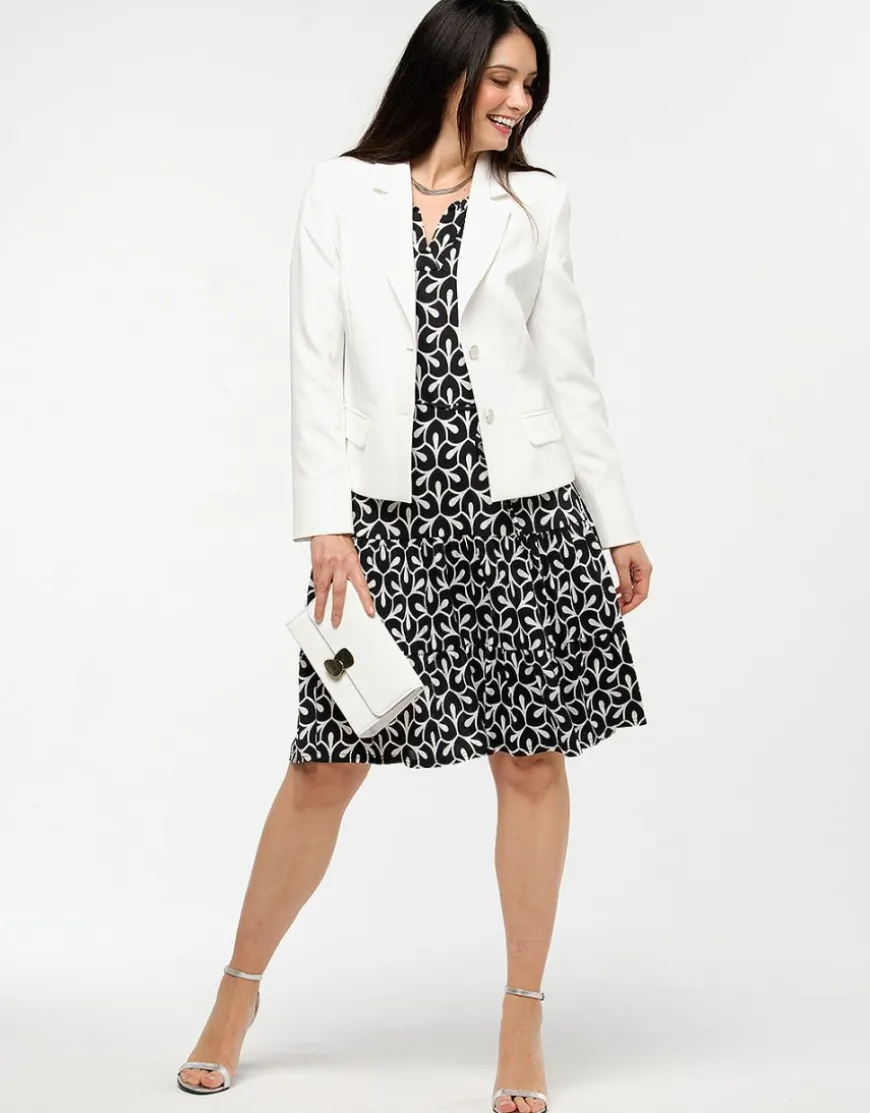 Veste col tailleur écru