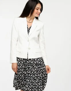 Veste col tailleur écru