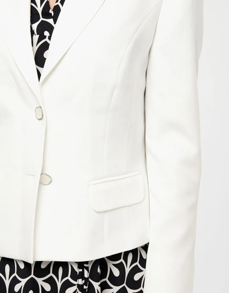 Veste col tailleur écru