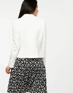 Veste col tailleur écru