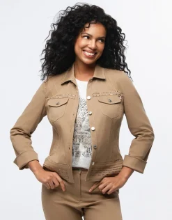 Veste coton beige