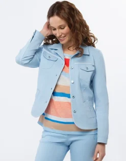 Veste coton bleu ciel