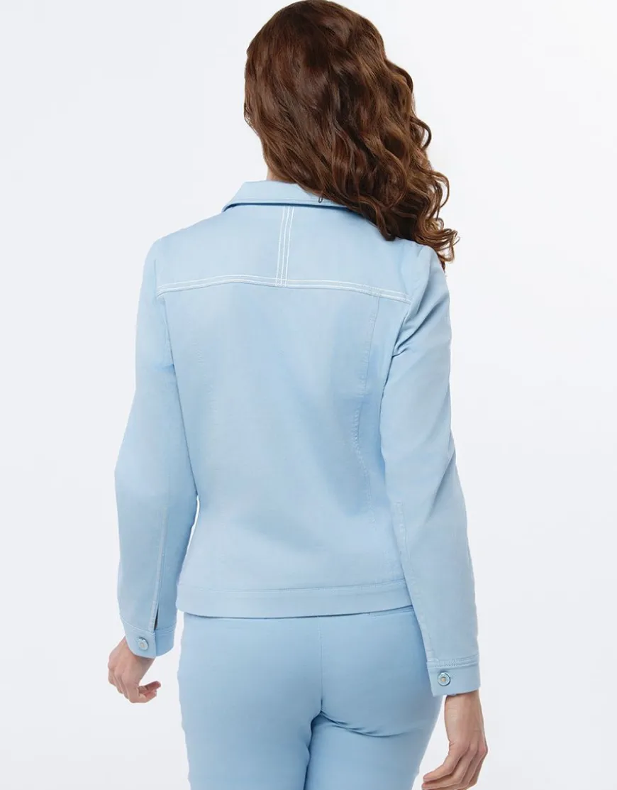 Veste coton bleu ciel