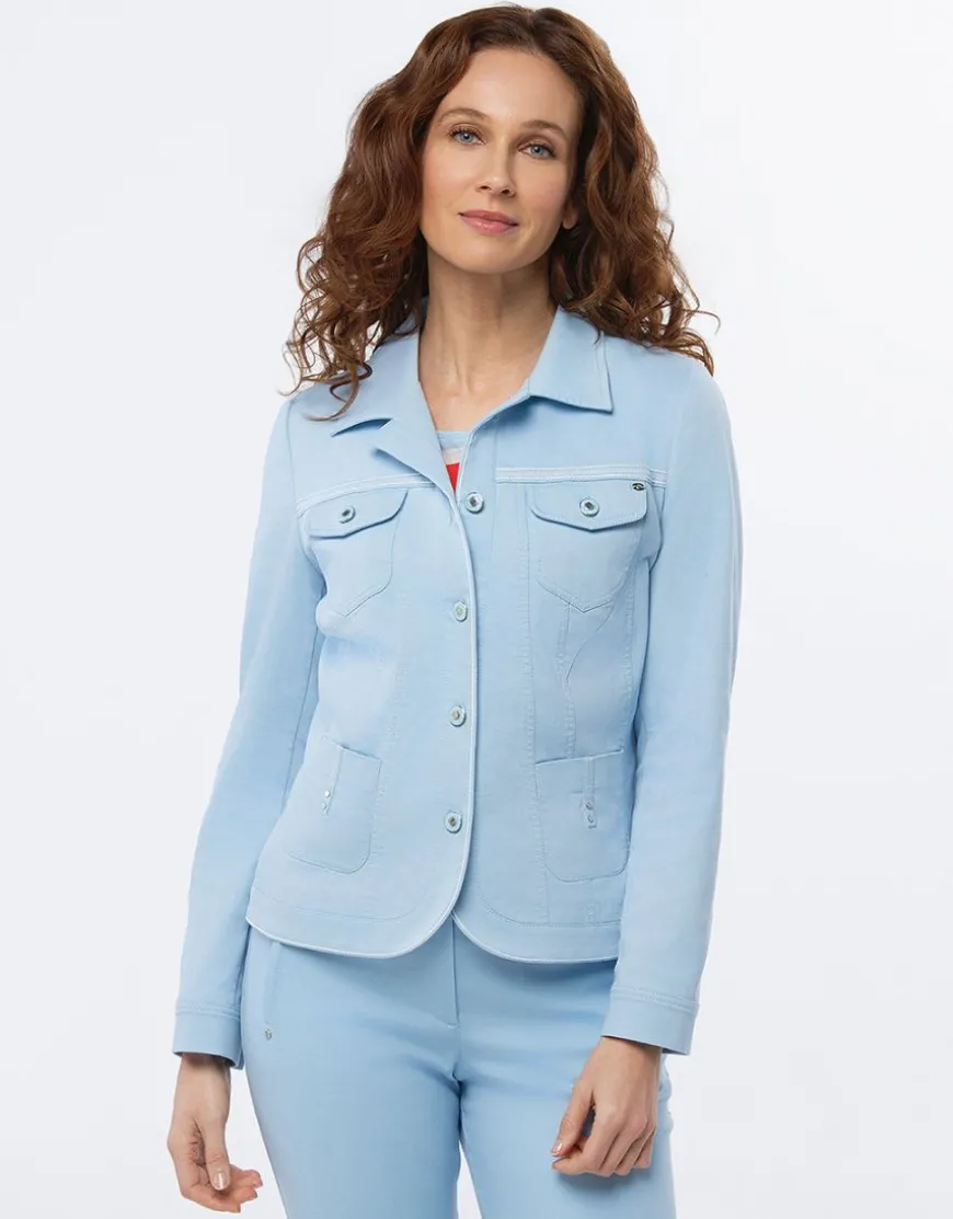 Veste coton bleu ciel