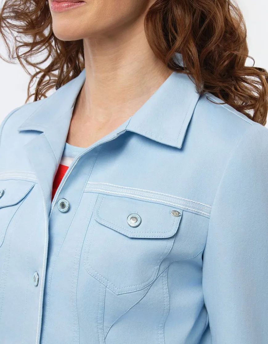 Veste coton bleu ciel