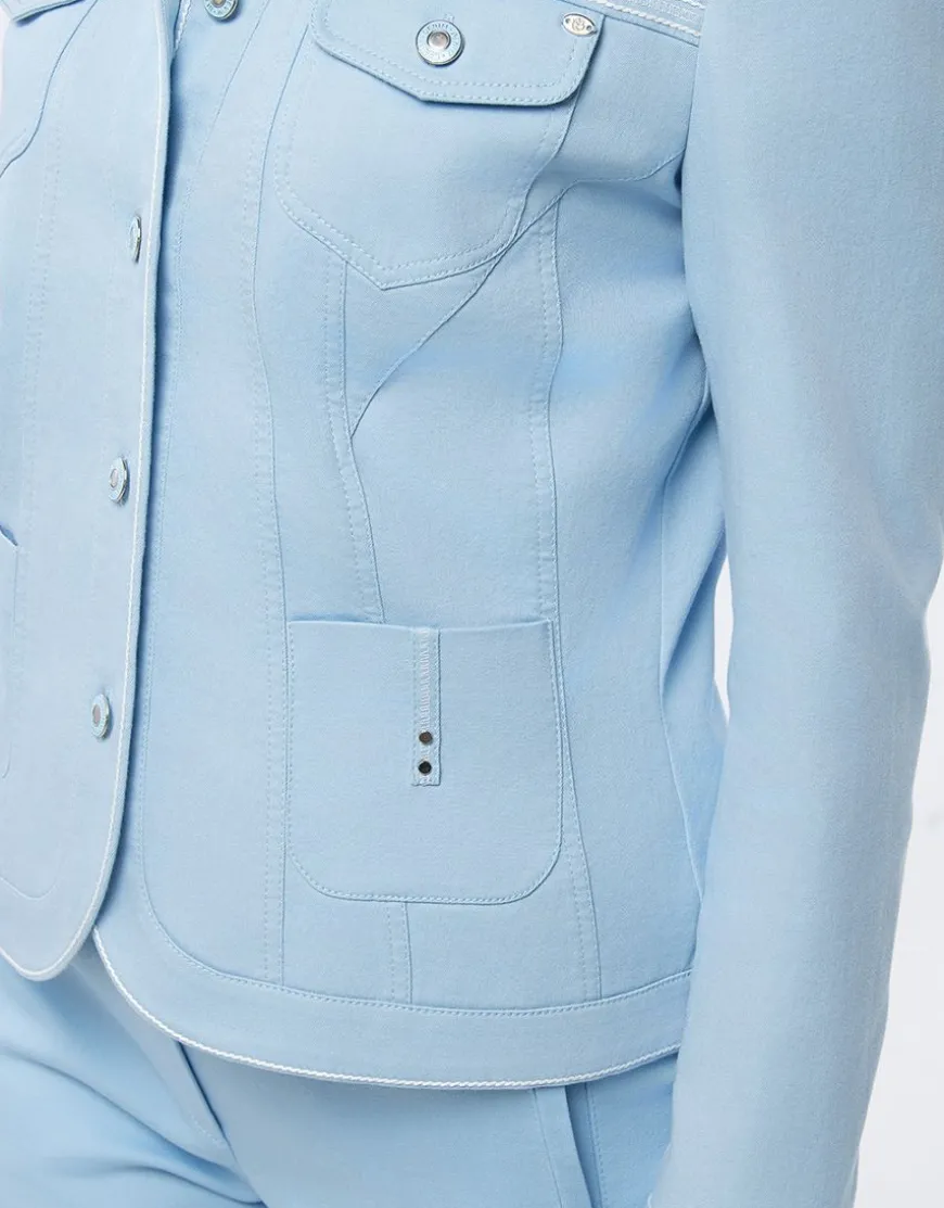 Veste coton bleu ciel