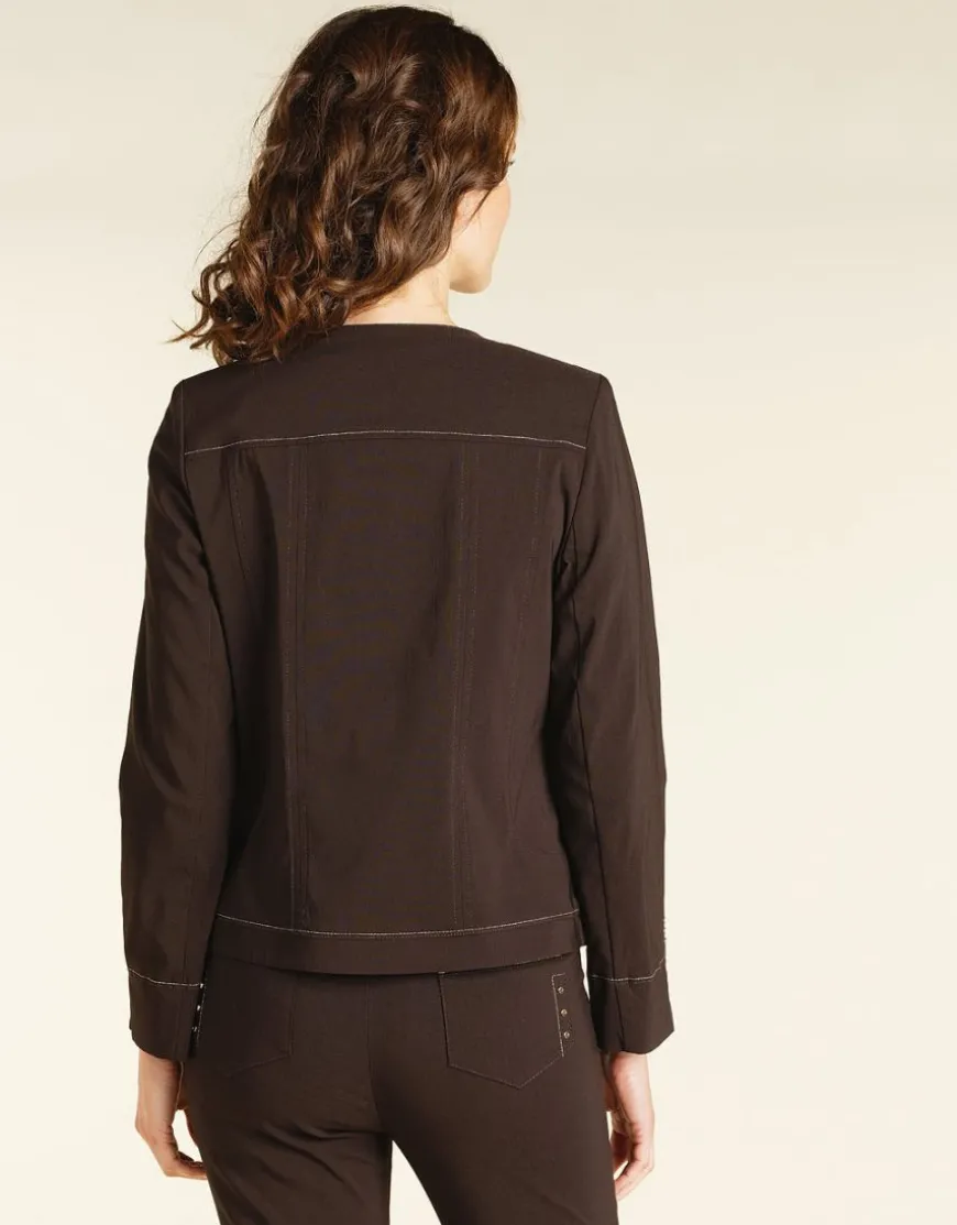 Veste droite marron