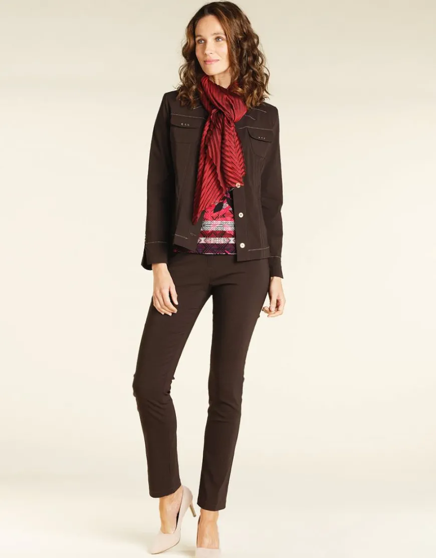 Veste droite marron