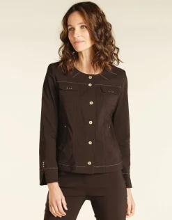 Veste droite marron