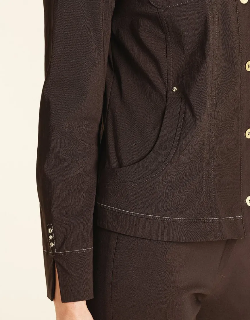 Veste droite marron