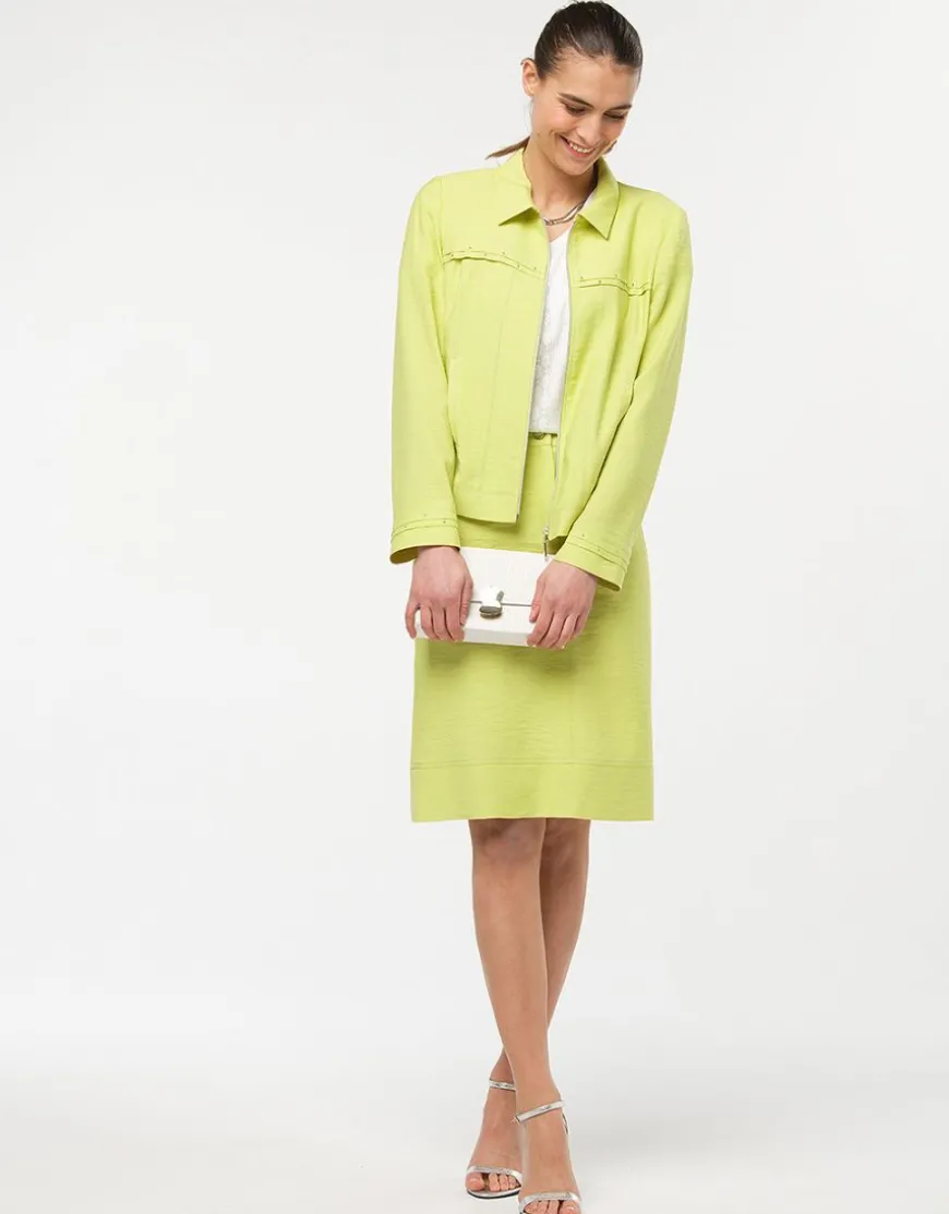 Veste droite vert anis