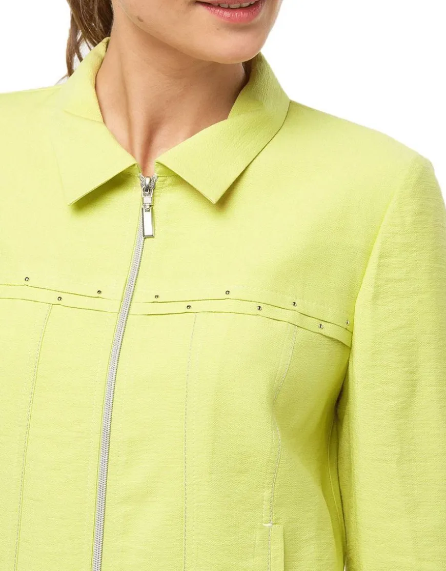 Veste droite vert anis