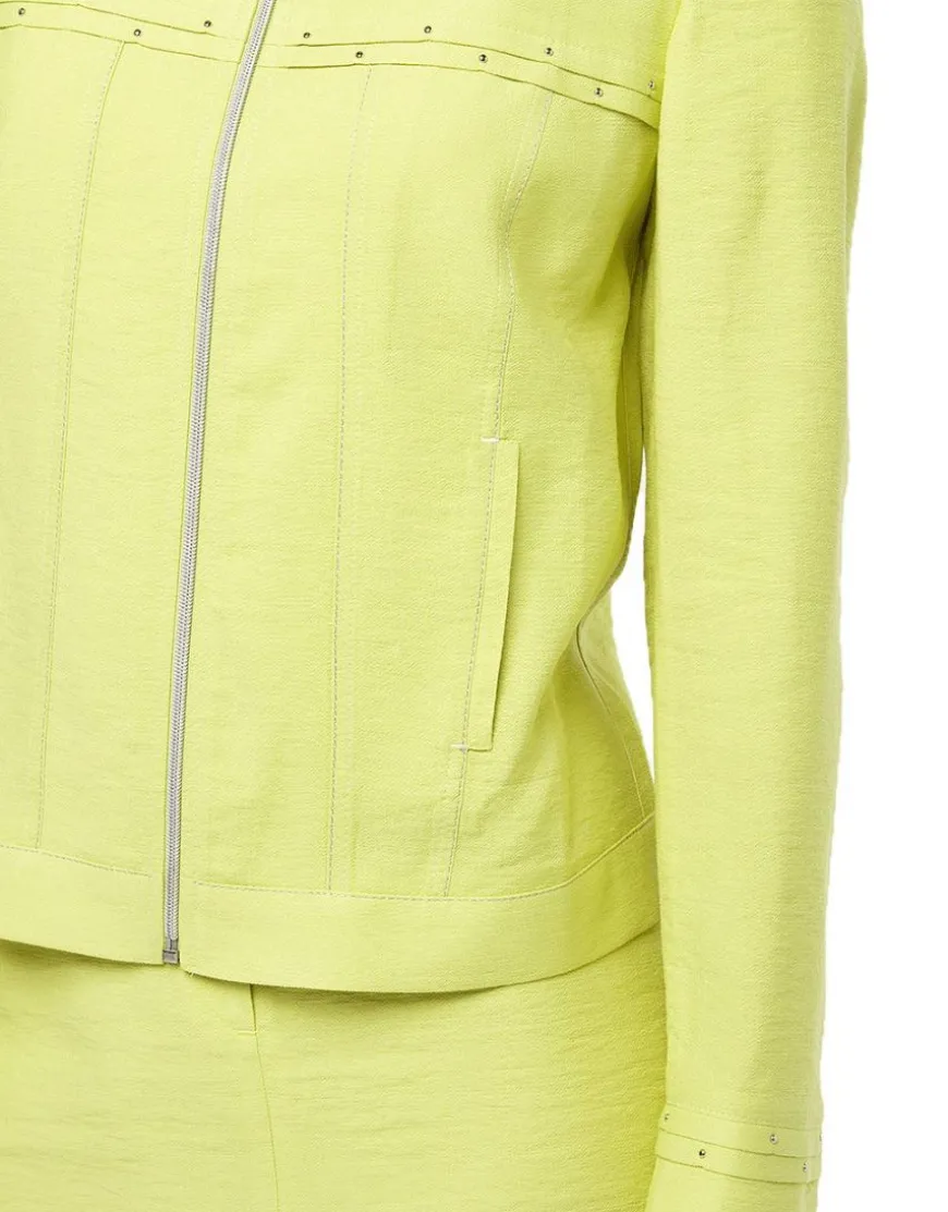 Veste droite vert anis