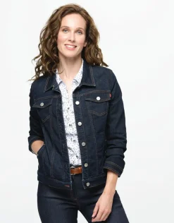 Veste en jean bleu brut