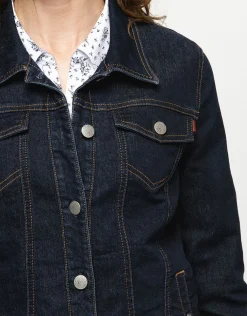 Veste en jean bleu brut