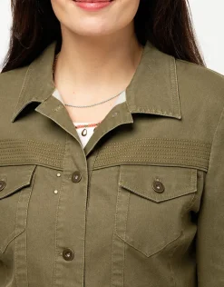 Veste kaki coton enduit