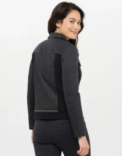 Veste maille grise