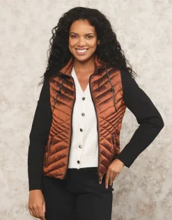 Veste matelassée cuivrée