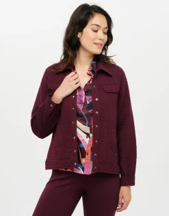 Veste molleton prune