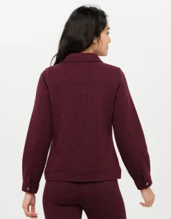 Veste molleton prune