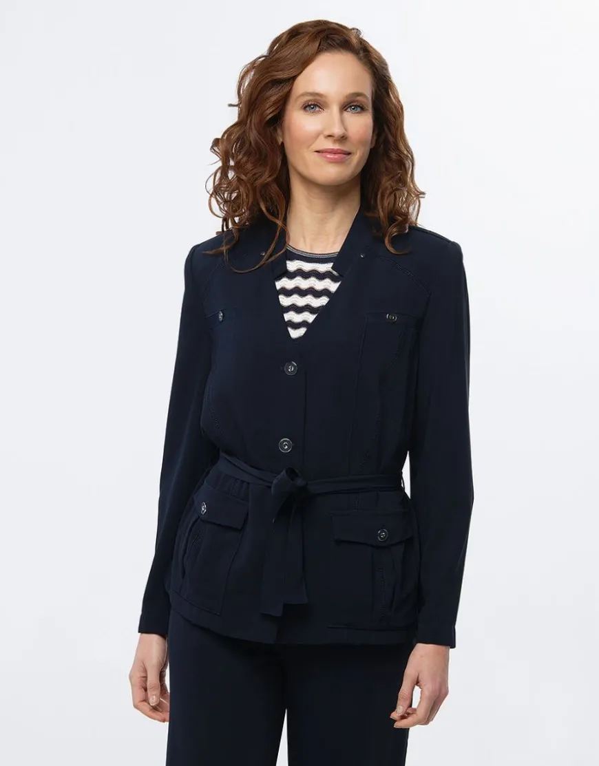 Veste saharienne marine