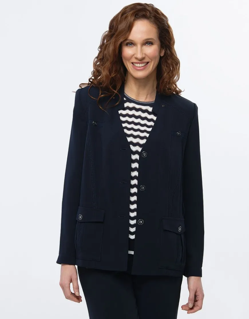 Veste saharienne marine
