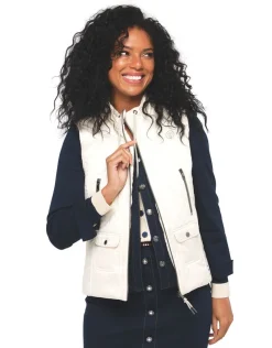 Veste sans manches beige