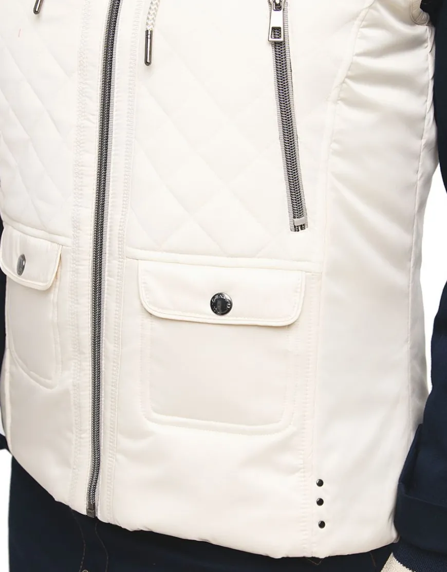 Veste sans manches beige