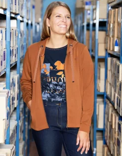 Veste zippée camel